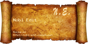 Nobl Edit névjegykártya